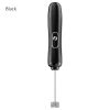 Handheld Electric Milk Frother Egg Beater Maker Kitchen Drink Foamer Mixer Coffee Creamer Whisk Frothy Stirring Tools - Black