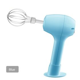 Wireless Portable Electric Food Mixer 3 Speeds Automatic Whisk Dough Egg Beater Baking Cake Cream Whipper Kitchen Tool - Blue