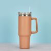 1200ml Stainless Steel Mug Coffee Cup Thermal Travel Car Auto Mugs Thermos 40 Oz Tumbler with Handle Straw Cup Drinkware New In - R - 1200ml