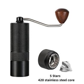 Portable Manual Coffee Bean Grinder High Quality CNC Stainless Precision Steel Core Bean Crusher Kitchen Supplies - black 5 Stars