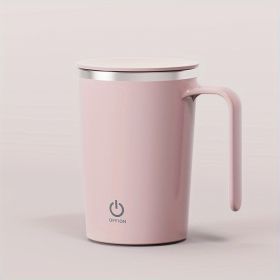 1pc Rechargeable Self-Stirring Mug - Magnetic Stirring Cup for Coffee, Milk, and Cocoa - Perfect for Home, Office, and Travel - Pink