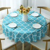 Tablecloth For Round Tables Waterproof Satin Resistant Washable Dining Table Protector - 152*152cm - blue