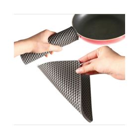 Non-Slip Honeycomb Kitchen Table Pad Multi-Purpose Hot Pads, Spoon Rest Heat Insulation Pad - Gray