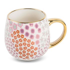 Thyme & Table Stoneware Gold Floral 16oz Coffee Mug - Thyme & Table