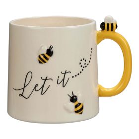 Mainstays Bumble Bee Sculpted Mug, 18.26 oz - Mainstays