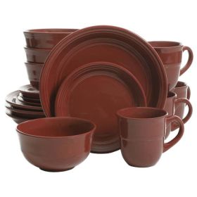 Red Rainforest 16-Piece Dinnerware Set - Red