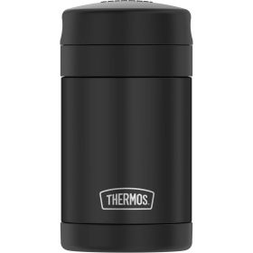 Thermos 16oz Insulated Food Jar with Folding Spoon, Matte Black - Thermos