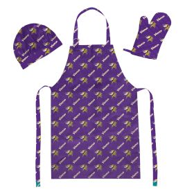 Vikings 3PC Set - Apron; Mitt; Hat - 1NFL/69900/0023/RET