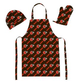 Browns 3PC Set - Apron; Mitt; Hat - 1NFL/69900/0005/RET