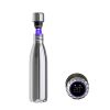 Aquaala UV Water Bottle With Temp Cap - SOLID STEEL # 11