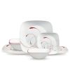 Splendor, Square, 12 Piece, Dinnerware Set - 12