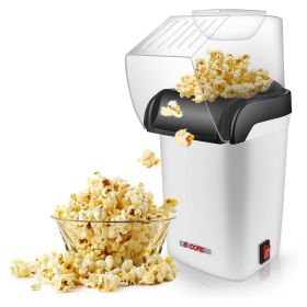 Popcorn Machine Hot Air Electric Popper Kernel Corn Maker Bpa Free No Oil 5 Core POP - White