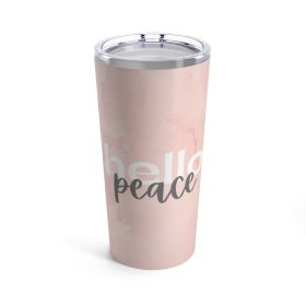 Drinkware, Peach Marble Hello Peach Graphic Style Tumbler 20Oz - 20oz