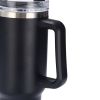 40 oz. With Logo Stainless Steel Thermos Handle Water Glass With Lid And Straw Beer Glass Car Travel Kettle Outdoor Water Bottle - 1200ml - A1