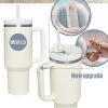 1200ml Stainless Steel Mug Coffee Cup Thermal Travel Car Auto Mugs Thermos 40 Oz Tumbler with Handle Straw Cup Drinkware New In - U - 1200ml