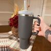 1200ml Stainless Steel Mug Coffee Cup Thermal Travel Car Auto Mugs Thermos 40 Oz Tumbler with Handle Straw Cup Drinkware New In - K - 1200ml