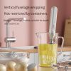 Electric Milk Frother Handheld Egg Beater Coffee Milk Drink Egg Mixer Foamer Foamer Household Kitchen Cooking Tool - White