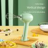 Wireless Portable Electric Food Mixer 3 Speeds Automatic Whisk Dough Egg Beater Baking Cake Cream Whipper Kitchen Tool - Green