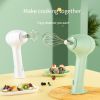 Wireless Portable Electric Food Mixer 3 Speeds Automatic Whisk Dough Egg Beater Baking Cake Cream Whipper Kitchen Tool - Green