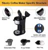 Coffee Maker Fast Brewer K-Cup Pod & Ground Coffee Single Serve Self Clean - black