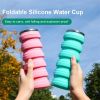 480ml Foldable Silicone Water Cup Creative Protable Travel Cycling Running Water Bottle Folding Outdoor Sports Kettle Drinkware - 480ml - 02