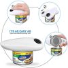 Kitchen Electric Can Opener;  Open Your Cans with A Simple Push of Button - Smooth Edge;  Food-Safe and Battery Operated Handheld Can Opener - White