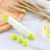 Food Writing Decorating Pen, Nozzle Tool Squeeze Cream Chocolate Cupcakes Piping Icing Cake Dessert Pen Baking Gun - Green