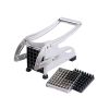 Stainless Steel French Fries and Vegetable Cutter with 2 Different Blades - Silver