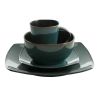 Square Stoneware 16 Piece Dinnerware Set - Teal