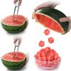 Stainless Steel Watermelon Slicer - Quick; Safe; and Fun! Perfect for Fruit Salad and Kitchen Gadget. 1pc. - Watermelon Slicer