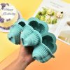 Six-hole love silicone cake pan diy baking cake mold kitchen utensils - blue