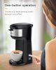 Coffee Maker Fast Brewer K-Cup Pod & Ground Coffee Single Serve Self Clean - black