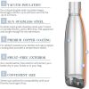 Aquaala UV Water Bottle With Temp Cap - ROSE GOLD # 10