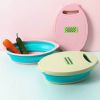 Multifunctional 10 in 1 Retractable Colander with Cutter Slicer Chopper Vegetables Fruits Kitchen Tool - Green