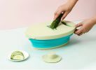 Multifunctional 10 in 1 Retractable Colander with Cutter Slicer Chopper Vegetables Fruits Kitchen Tool - Green