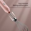 Electric Milk Frother Handheld Egg Beater Coffee Milk Drink Egg Mixer Foamer Foamer Household Kitchen Cooking Tool - Black