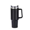 40 oz. With Logo Stainless Steel Thermos Handle Water Glass With Lid And Straw Beer Glass Car Travel Kettle Outdoor Water Bottle - 1200ml - C1