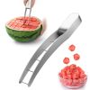 Stainless Steel Watermelon Slicer - Quick; Safe; and Fun! Perfect for Fruit Salad and Kitchen Gadget. 1pc. - Watermelon Slicer