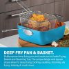 32 Piece Cookware Set, Bakeware and Food Storage Set, Nonstick Pots and Pans - blue