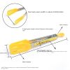 1pc Cross-border Exclusively For 9-inch Nylon Square Head Food Clip Barbecue Clip Flat Clip Bread Clip Stainless Steel Food Clip - Yellow