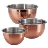 3-piece Copper Clad Mixing Bowls - Copper