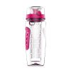 Fruit Infuser Water Bottle 32OZ Juice Shaker Sport w/ Flip Top Lid Anti-Slip Grips For Office Home Sport Running Walking Hiking - pink