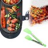 1pc Cross-border Exclusively For 9-inch Nylon Square Head Food Clip Barbecue Clip Flat Clip Bread Clip Stainless Steel Food Clip - Yellow