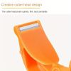 1pc; Portable Fruit Peeler; Stainless Steel Ring Pear Orange Kiwi Peeling Knief; Multi-functional Potato Vegetable Kitchen Dining Tool - Orange