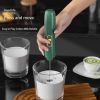 Handheld Electric Milk Frother Egg Beater Maker Kitchen Drink Foamer Mixer Coffee Creamer Whisk Frothy Stirring Tools - White