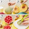 3-in-1 Fruit Digger Fruit Carving Knife Set Cutter Fruit Platter Separator Kitchen Gadgets Watermelon Ice Cream Baller Scoop - 3in1